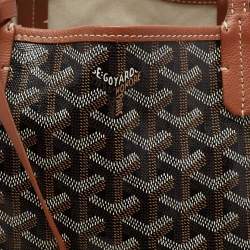 Pre Owned Goyard Brown/Tan Goyardine Coated Canvas and Leather Saint Louis PM Tote