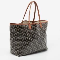 Pre Owned Goyard Brown/Tan Goyardine Coated Canvas and Leather Saint Louis PM Tote