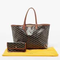 Pre Owned Goyard Brown/Tan Goyardine Coated Canvas and Leather Saint Louis PM Tote