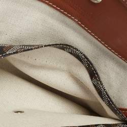 Pre Owned Goyard Brown/Tan Goyardine Coated Canvas and Leather Saint Louis PM Tote