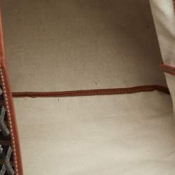 Pre Owned Goyard Brown/Tan Goyardine Coated Canvas and Leather Saint Louis PM Tote