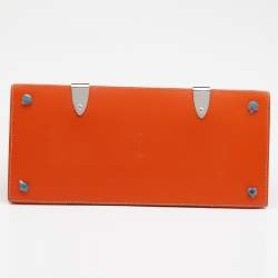 Pre Owned Goyard Orange Goyardine Coated Canvas And Leather Saigon MM Top Handle Bag