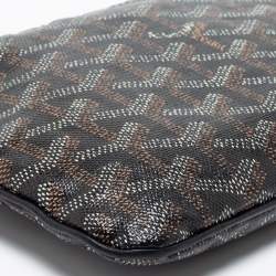 Pre Owned Goyard Black Goyardine Coated Canvas PM Senat Clutch
