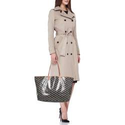 Pre Owned Goyard Brown Goyardine Coated Canvas and Leather Saint Louis PM Tote