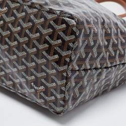 Pre Owned Goyard Brown Goyardine Coated Canvas and Leather Saint Louis PM Tote