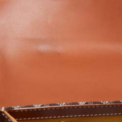 Pre Owned Goyard Brown Goyardine Coated Canvas and Leather Saigon MM Top Handle Bag