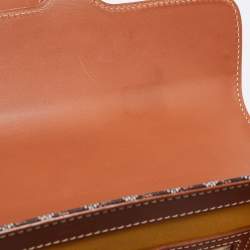 Pre Owned Goyard Brown Goyardine Coated Canvas and Leather Saigon MM Top Handle Bag