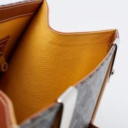Pre Owned Goyard Brown Goyardine Coated Canvas and Leather Saigon MM Top Handle Bag