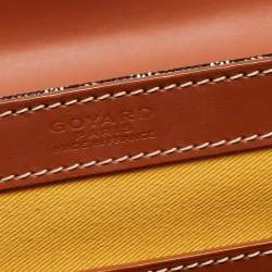 Pre Owned Goyard Brown Goyardine Coated Canvas and Leather Saigon MM Top Handle Bag