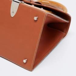 Pre Owned Goyard Brown Goyardine Coated Canvas and Leather Saigon MM Top Handle Bag
