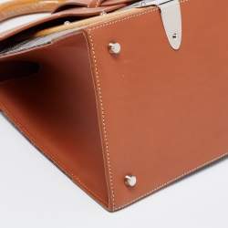 Pre Owned Goyard Brown Goyardine Coated Canvas and Leather Saigon MM Top Handle Bag