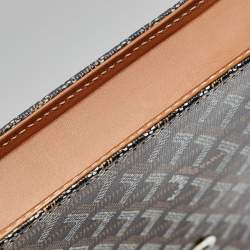 Pre Owned Goyard Brown Goyardine Coated Canvas and Leather Monte Carlo Bois Clutch