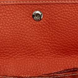 Pre Owned Goyard Orange Goyardine Coated Canvas and Leather PM Hardy Tote