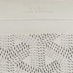Pre Owned Goyard White Goyardine Coated Canvas And Leather Saint Sulpice Card Holder