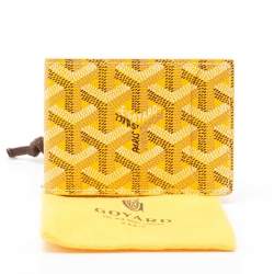Goyard Yellow Goyardine Coated Canvas Victoire Companion Bifold Wallet