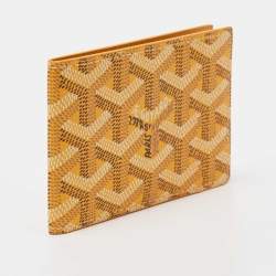 Goyard Yellow Goyardine Coated Canvas Victoire Companion Bifold Wallet