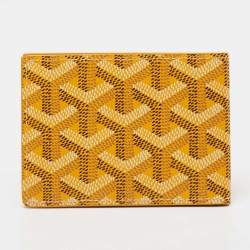 Goyard Yellow Goyardine Coated Canvas Victoire Companion Bifold Wallet