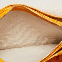 Pre Owned Goyard Yellow Goyardine Coated Canvas Plumet Crossbody Bag