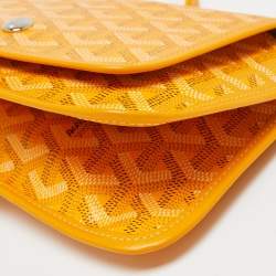 Pre Owned Goyard Yellow Goyardine Coated Canvas Plumet Crossbody Bag