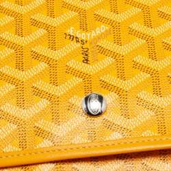 Pre Owned Goyard Yellow Goyardine Coated Canvas Plumet Crossbody Bag