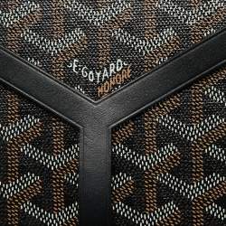 Goyard Black Goyardine Coated Canvas and Leather Minaudière Trunk Bag