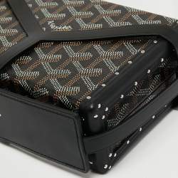 Goyard Black Goyardine Coated Canvas and Leather Minaudière Trunk Bag