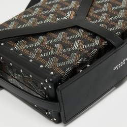 Goyard Black Goyardine Coated Canvas and Leather Minaudière Trunk Bag