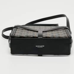 Goyard Black Goyardine Coated Canvas and Leather Minaudière Trunk Bag