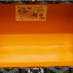 Goyard Black Goyardine Coated Canvas and Leather Minaudière Trunk Bag