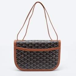 Pre Owned Goyard Brown Goyardine Coated Canvas and Leather 233 PM Shoulder Bag