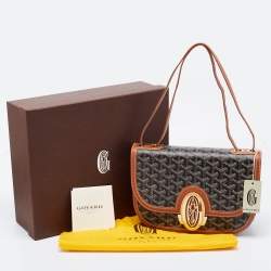 Pre Owned Goyard Brown Goyardine Coated Canvas and Leather 233 PM Shoulder Bag