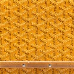 Goyard Yellow Goyardine Coated Canvas Monte Carlo Bois Clutch