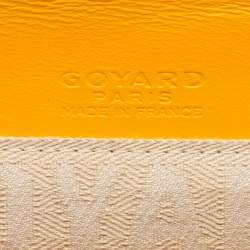 Goyard Yellow Goyardine Coated Canvas Monte Carlo Bois Clutch