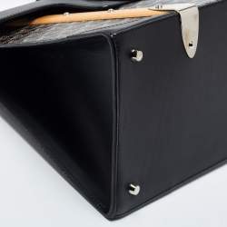 Goyard Black Goyardine Coated Canvas and Leather Saigon MM Top Handle Bag