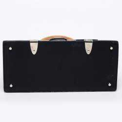 Goyard Black Goyardine Coated Canvas and Leather Saigon MM Top Handle Bag