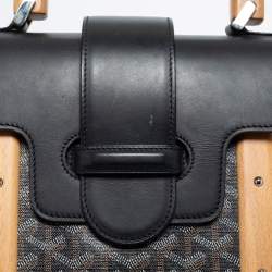 Goyard Black Goyardine Coated Canvas and Leather Saigon MM Top Handle Bag