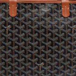 Pre Owned Goyard Brown Goyardine Coated Canvas and Leather Artois MM Tote