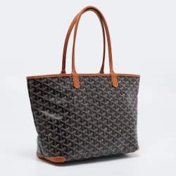 Pre Owned Goyard Brown Goyardine Coated Canvas and Leather Artois MM Tote