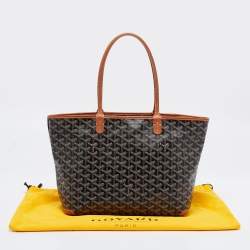 Pre Owned Goyard Brown Goyardine Coated Canvas and Leather Artois MM Tote