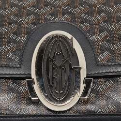 Goyard Black Goyardine Coated Canvas and Leather 223 PM Shoulder Bag