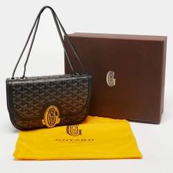 Goyard Black Goyardine Coated Canvas and Leather 223 PM Shoulder Bag