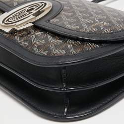 Goyard Black Goyardine Coated Canvas and Leather 223 PM Shoulder Bag