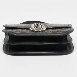 Goyard Black Goyardine Coated Canvas and Leather 223 PM Shoulder Bag