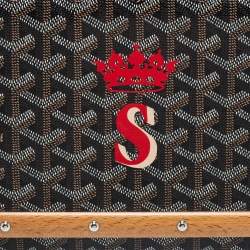 Goyard Black Goyardine Coated Canvas Monte Carlo Bois Clutch