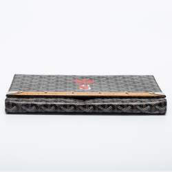 Goyard Black Goyardine Coated Canvas Monte Carlo Bois Clutch