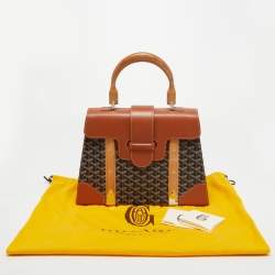 Goyard Brown Goyardine Coated Canvas and Leather Saigon MM Top Handle Bag