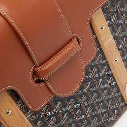 Goyard Brown Goyardine Coated Canvas and Leather Saigon MM Top Handle Bag
