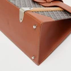 Goyard Brown Goyardine Coated Canvas and Leather Saigon MM Top Handle Bag
