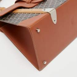 Goyard Brown Goyardine Coated Canvas and Leather Saigon MM Top Handle Bag