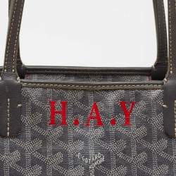 Pre Owned Goyard Grey Goyardine Coated Canvas and Leather Artois MM Tote